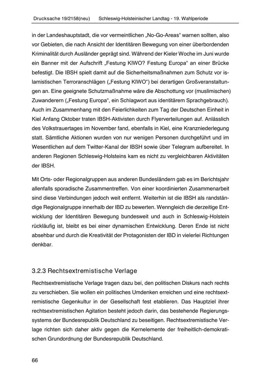 Seite 80 des Verfassungsschutzbericht 2019 Schleswig-Holstein