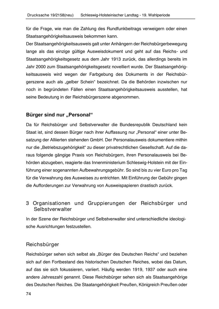 Seite 88 des Verfassungsschutzbericht 2019 Schleswig-Holstein