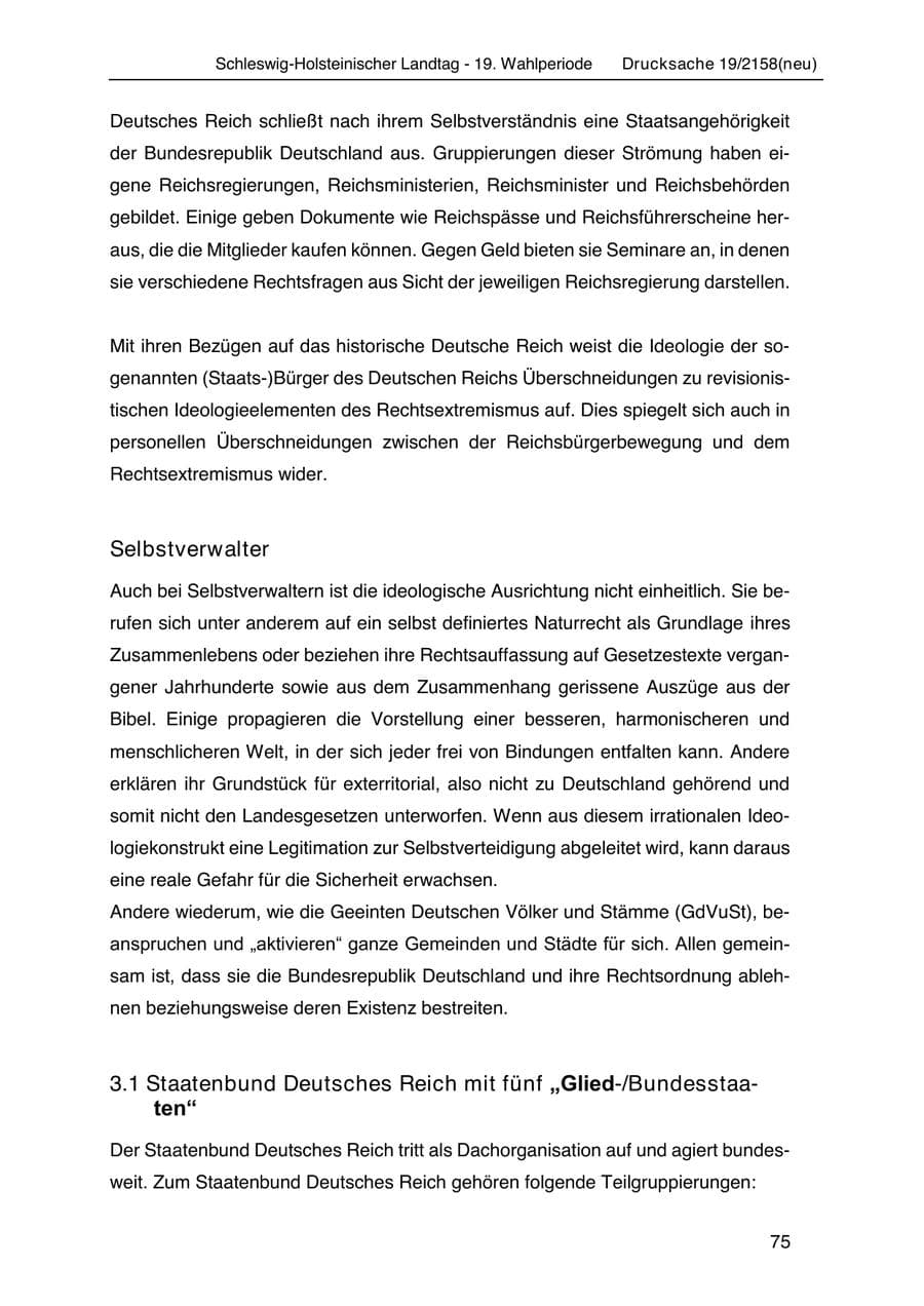 Seite 89 des Verfassungsschutzbericht 2019 Schleswig-Holstein