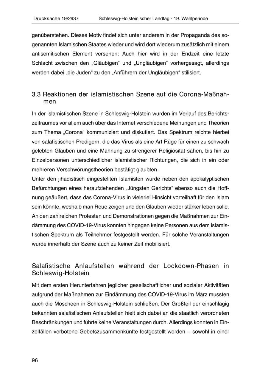 Seite 108 des Verfassungsschutzbericht 2020 Schleswig-Holstein