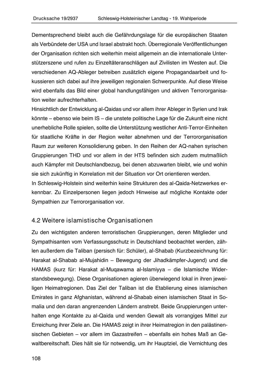Seite 120 des Verfassungsschutzbericht 2020 Schleswig-Holstein