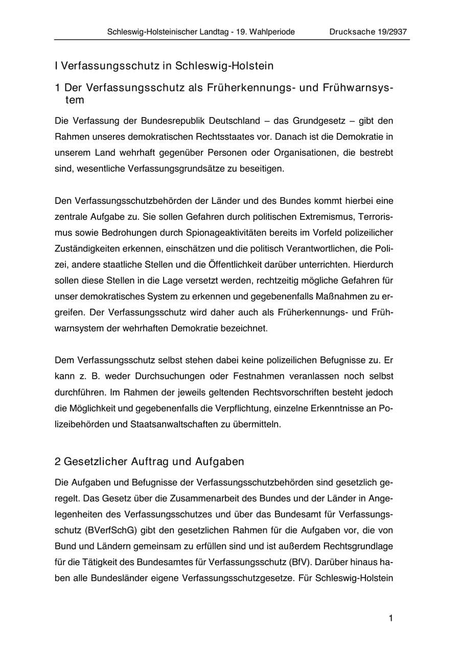 Seite 13 des Verfassungsschutzbericht 2020 Schleswig-Holstein