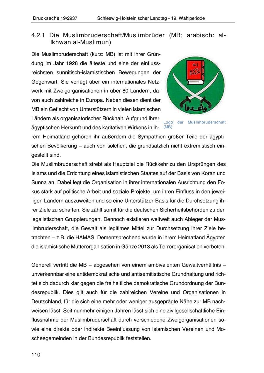 Seite 122 des Verfassungsschutzbericht 2020 Schleswig-Holstein