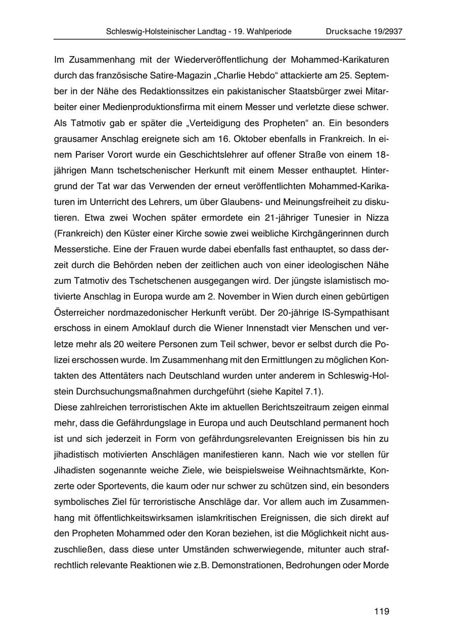 Seite 131 des Verfassungsschutzbericht 2020 Schleswig-Holstein
