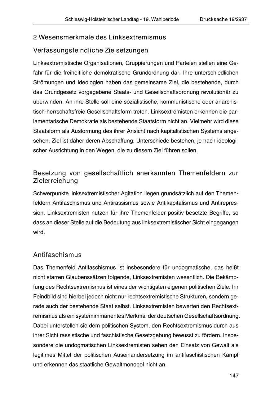 Seite 159 des Verfassungsschutzbericht 2020 Schleswig-Holstein