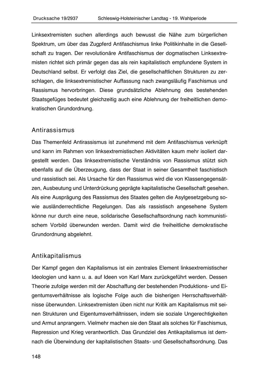 Seite 160 des Verfassungsschutzbericht 2020 Schleswig-Holstein
