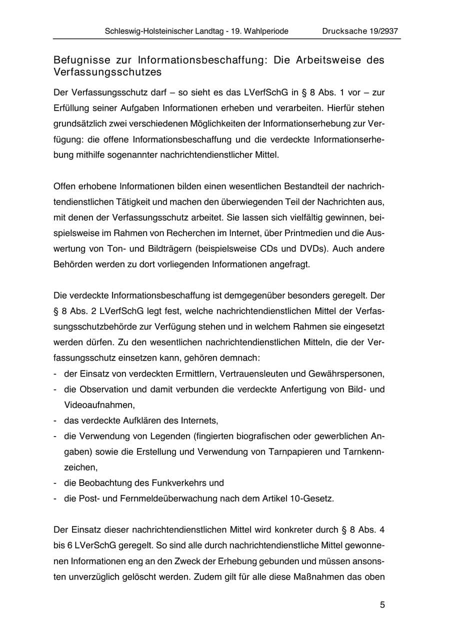 Seite 17 des Verfassungsschutzbericht 2020 Schleswig-Holstein