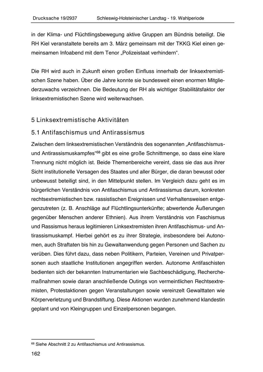 Seite 174 des Verfassungsschutzbericht 2020 Schleswig-Holstein