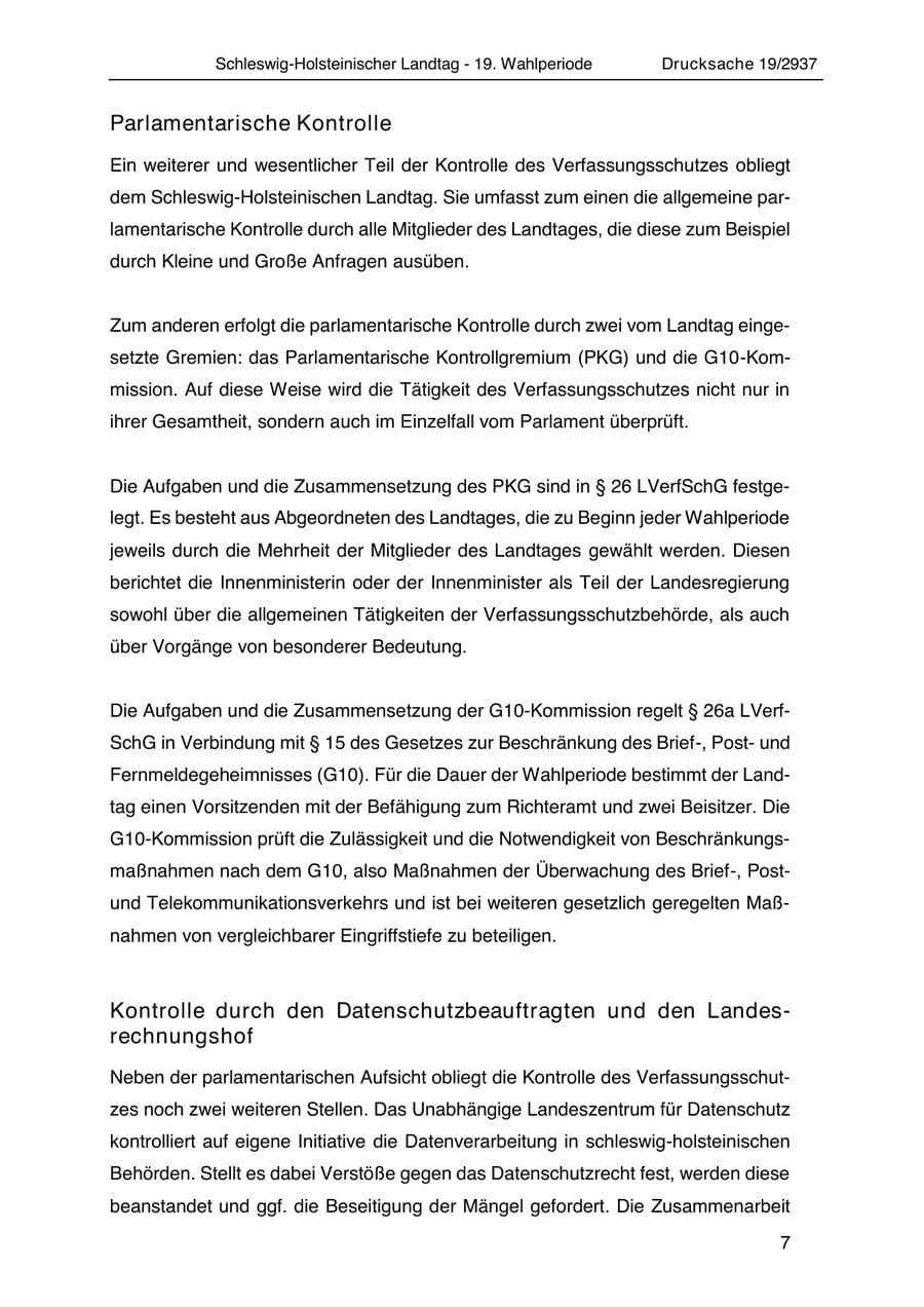 Seite 19 des Verfassungsschutzbericht 2020 Schleswig-Holstein