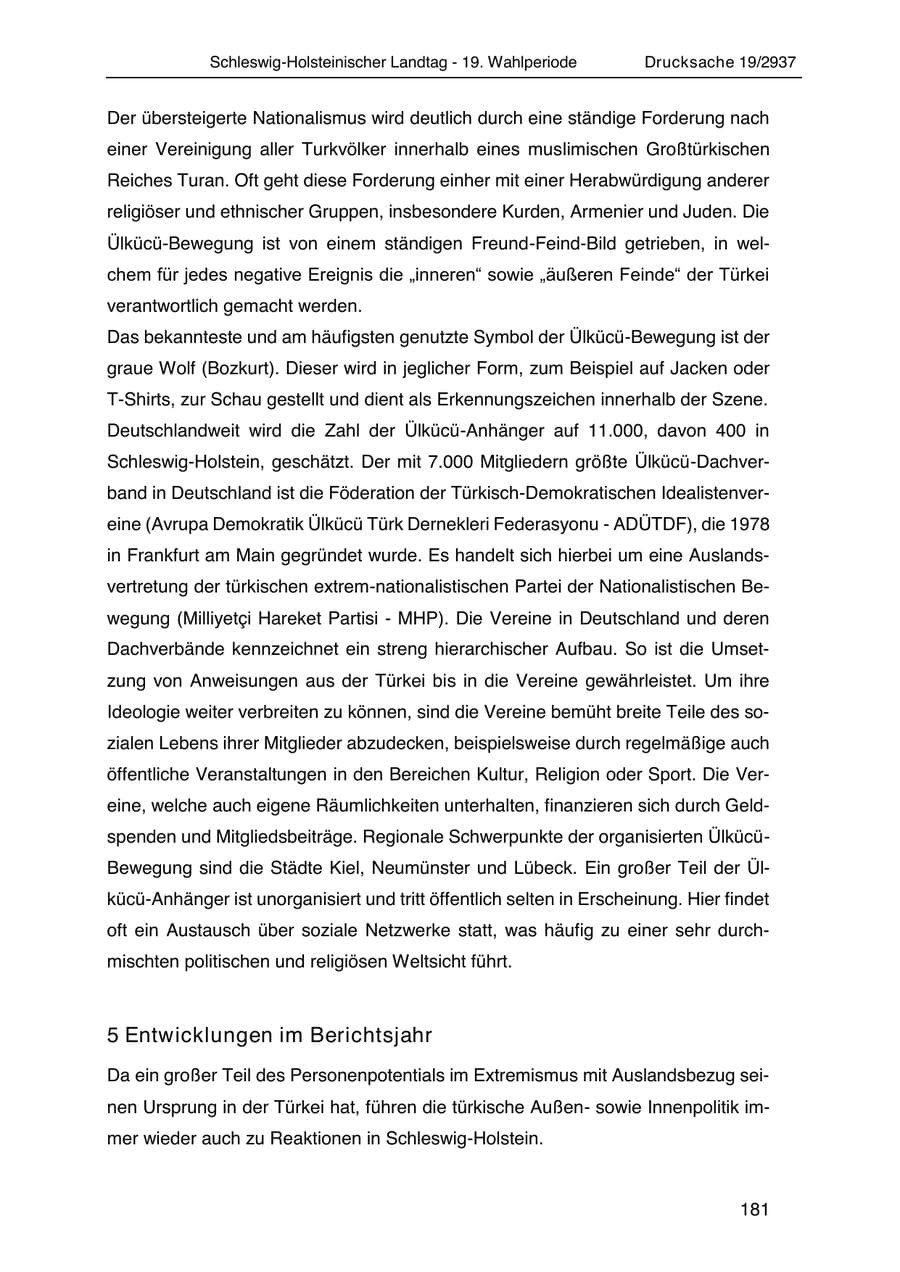 Seite 193 des Verfassungsschutzbericht 2020 Schleswig-Holstein