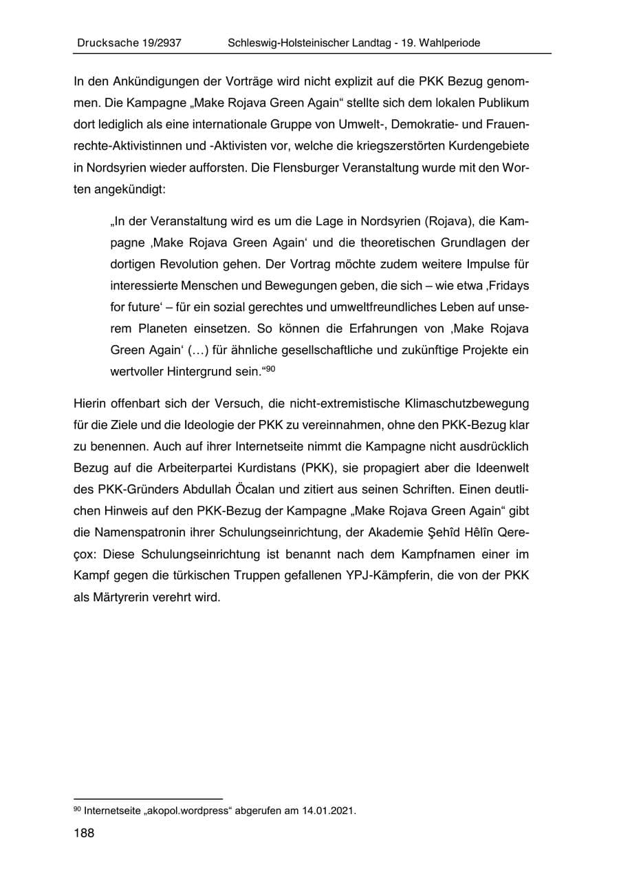 Seite 200 des Verfassungsschutzbericht 2020 Schleswig-Holstein