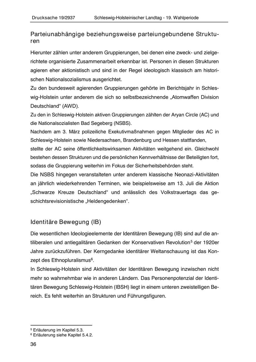 Seite 48 des Verfassungsschutzbericht 2020 Schleswig-Holstein
