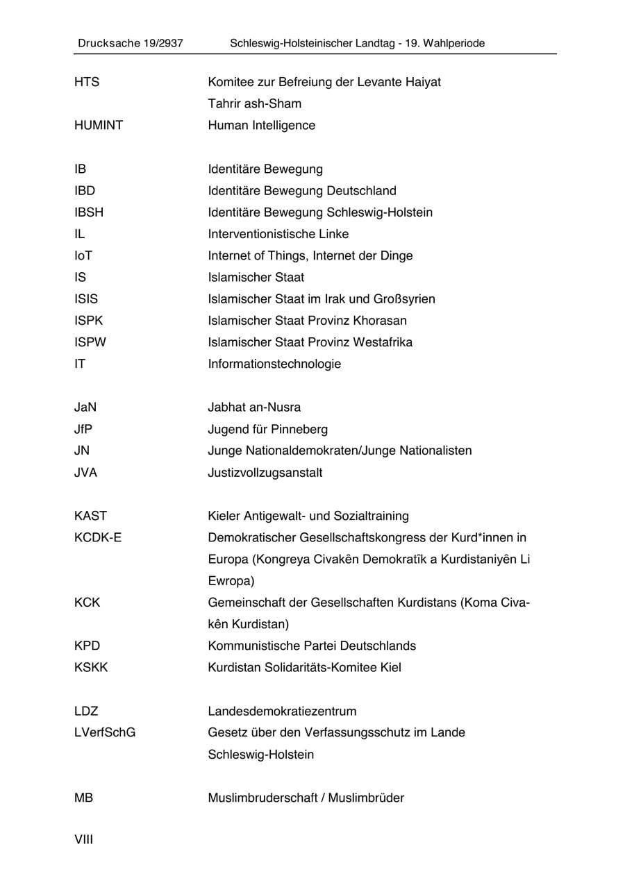 Seite 10 des Verfassungsschutzbericht 2020 Schleswig-Holstein