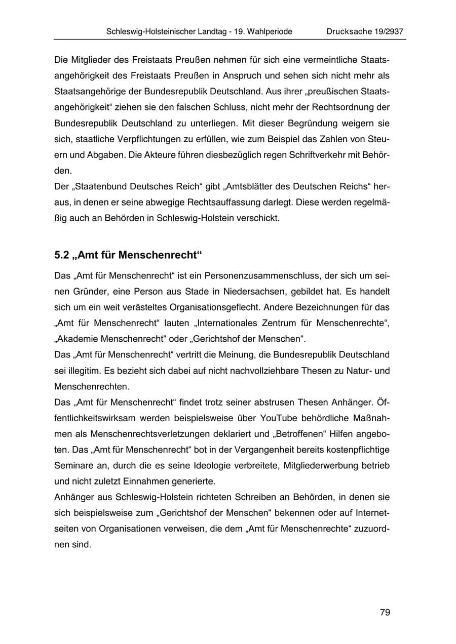 Seite 91 des Verfassungsschutzbericht 2020 Schleswig-Holstein