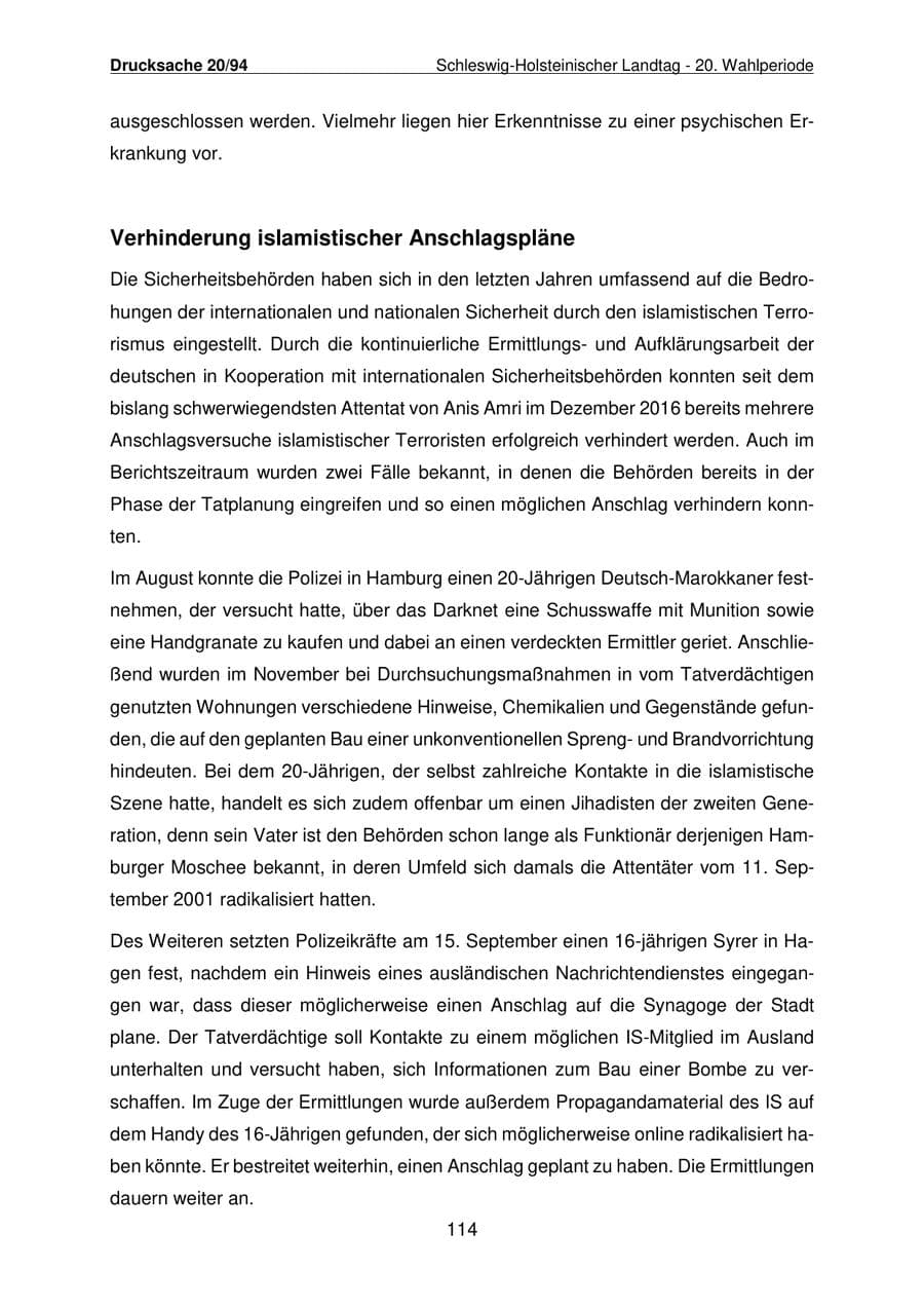 Seite 115 des Verfassungsschutzbericht 2021 Schleswig-Holstein