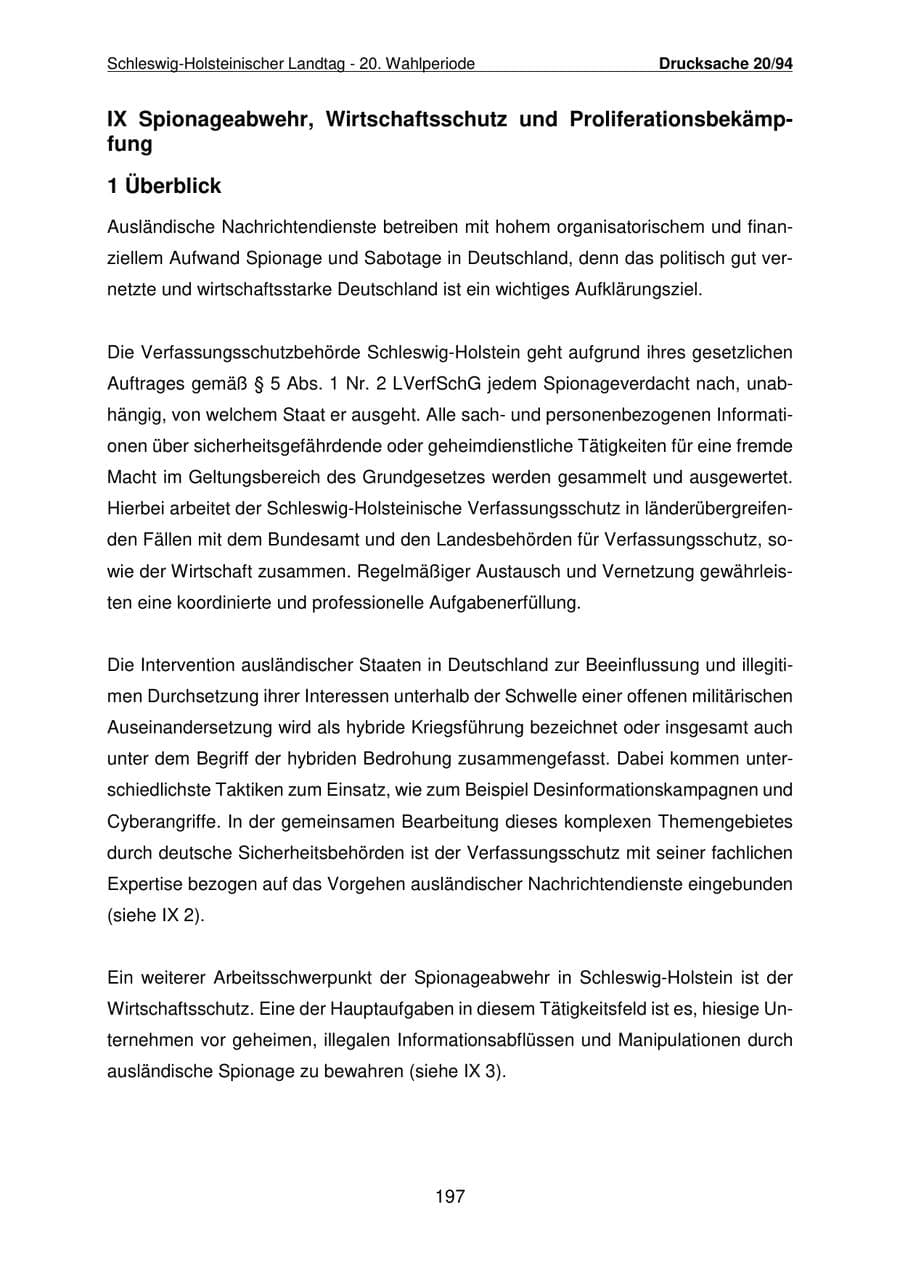 Seite 198 des Verfassungsschutzbericht 2021 Schleswig-Holstein