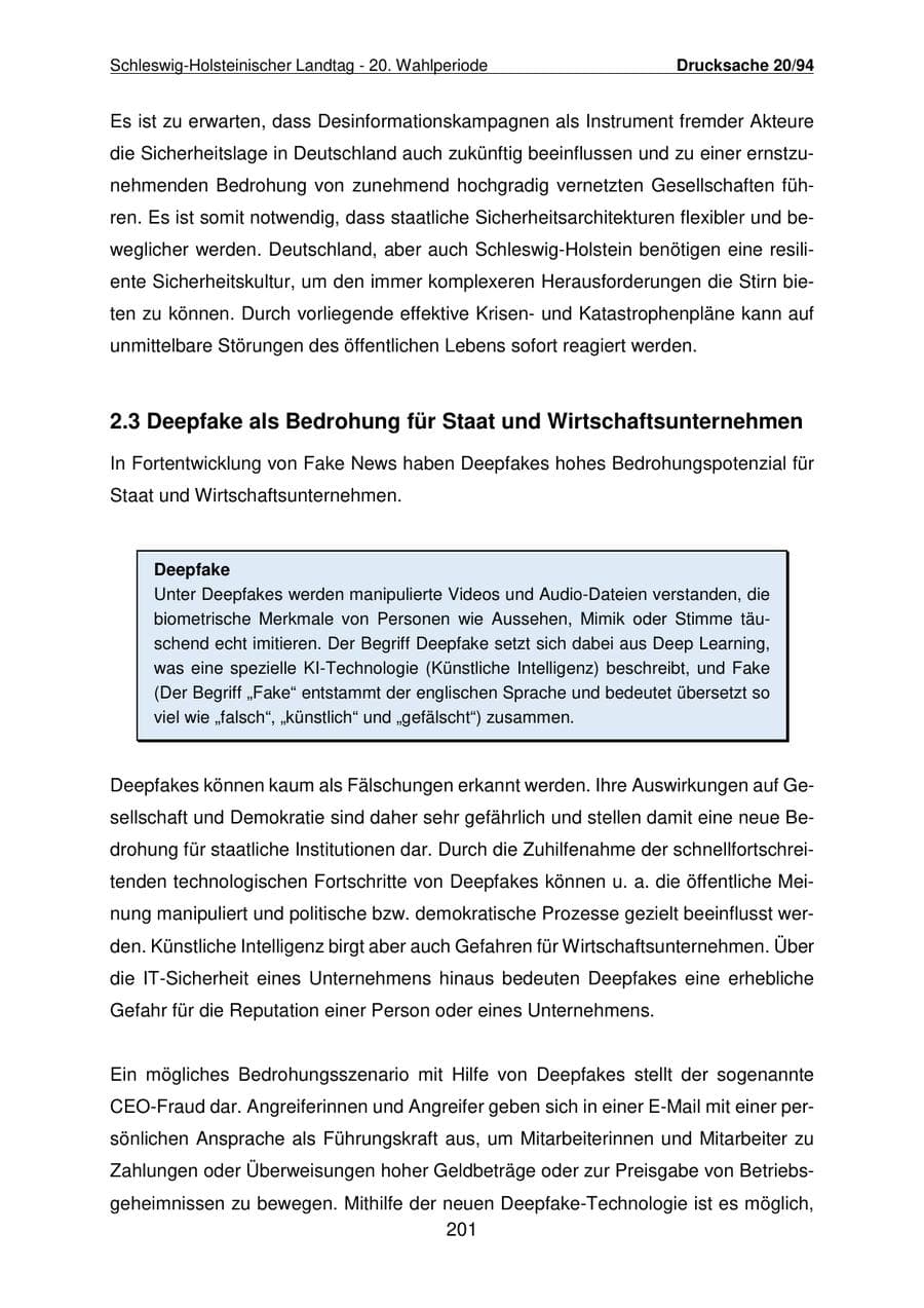 Seite 202 des Verfassungsschutzbericht 2021 Schleswig-Holstein