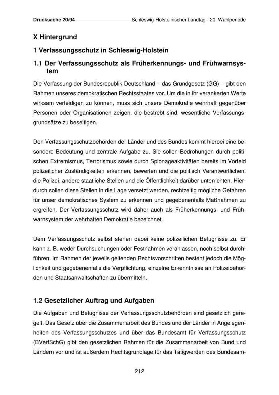 Seite 213 des Verfassungsschutzbericht 2021 Schleswig-Holstein