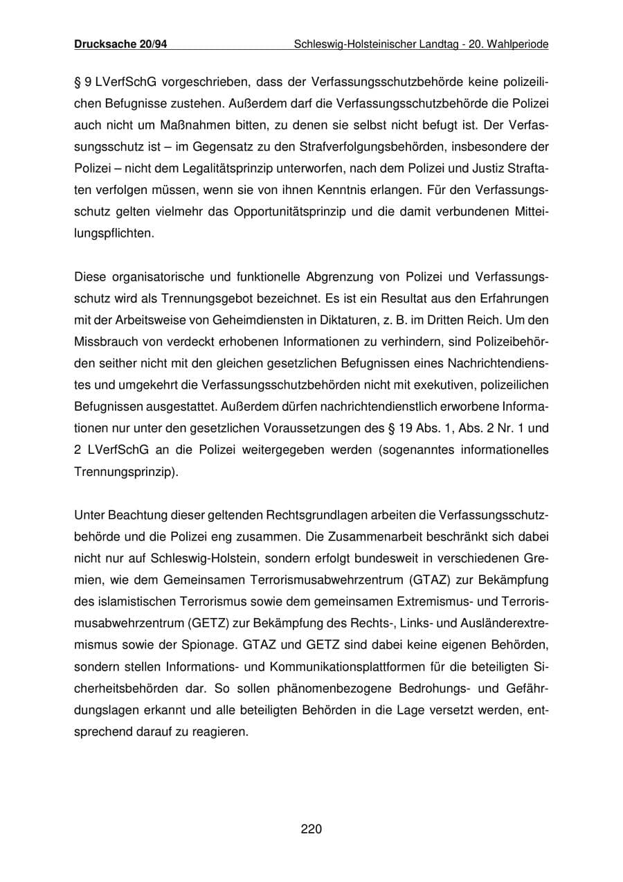 Seite 221 des Verfassungsschutzbericht 2021 Schleswig-Holstein