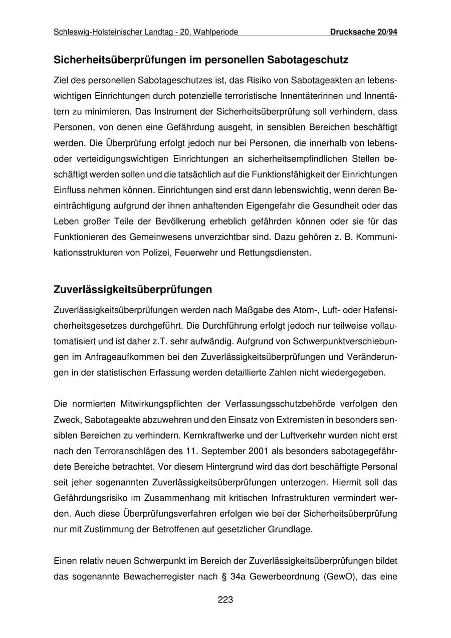 Seite 224 des Verfassungsschutzbericht 2021 Schleswig-Holstein