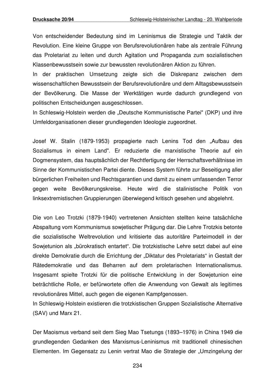 Seite 235 des Verfassungsschutzbericht 2021 Schleswig-Holstein