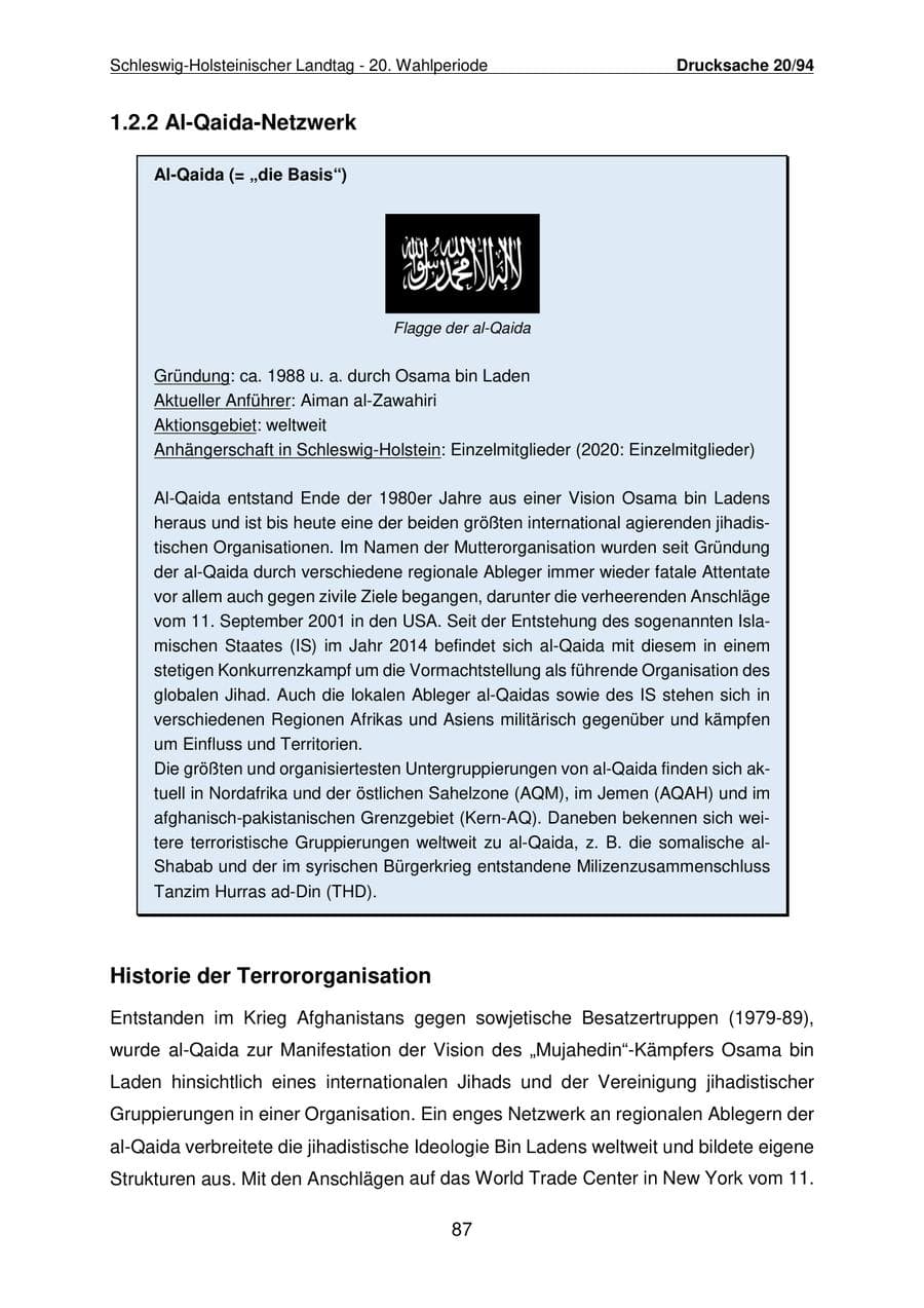 Seite 88 des Verfassungsschutzbericht 2021 Schleswig-Holstein
