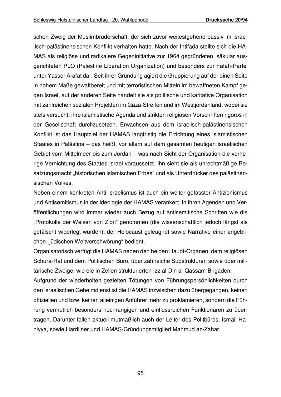 Seite 96 des Verfassungsschutzbericht 2021 Schleswig-Holstein