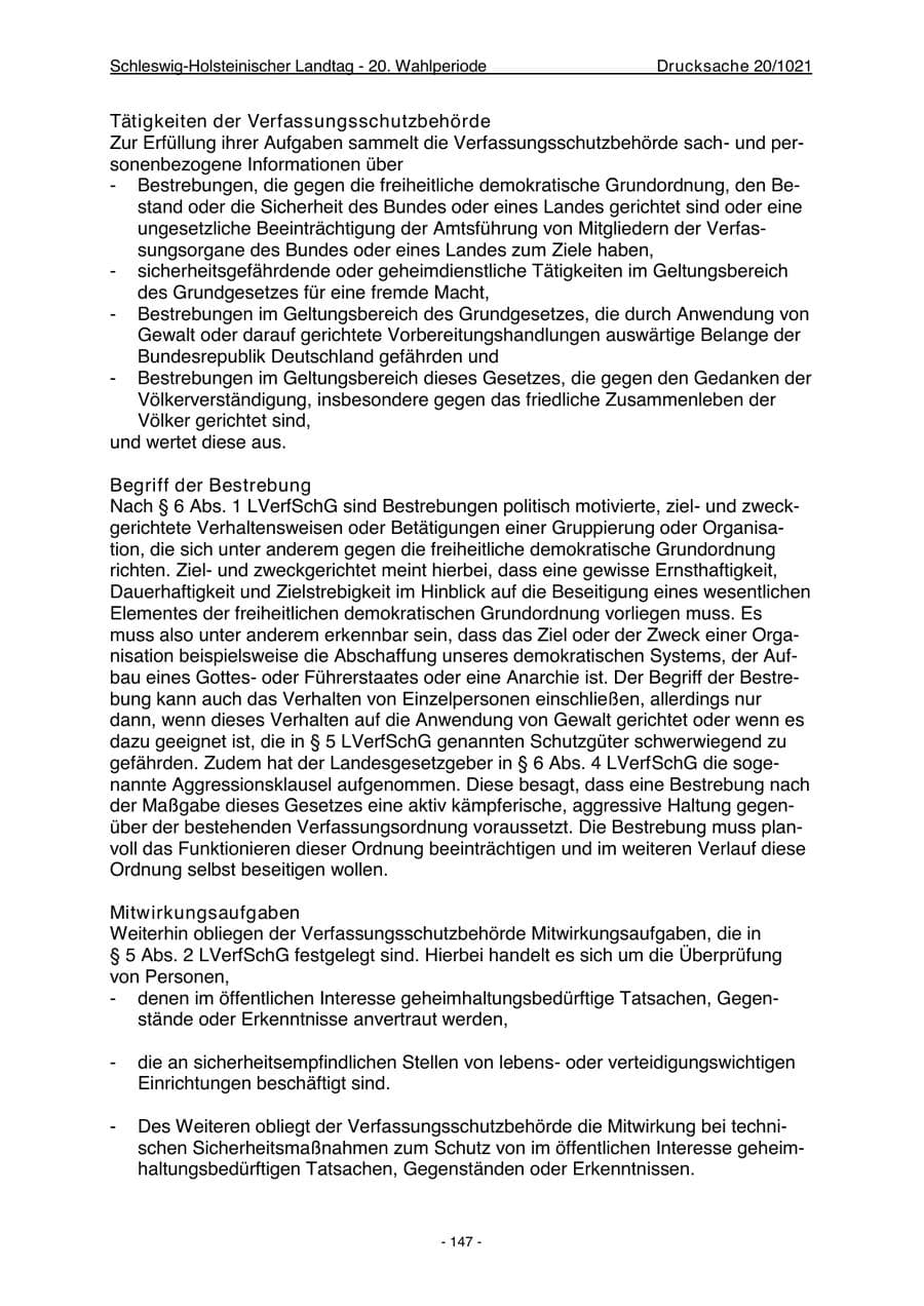 Seite 149 des Verfassungsschutzbericht 2022 Schleswig-Holstein