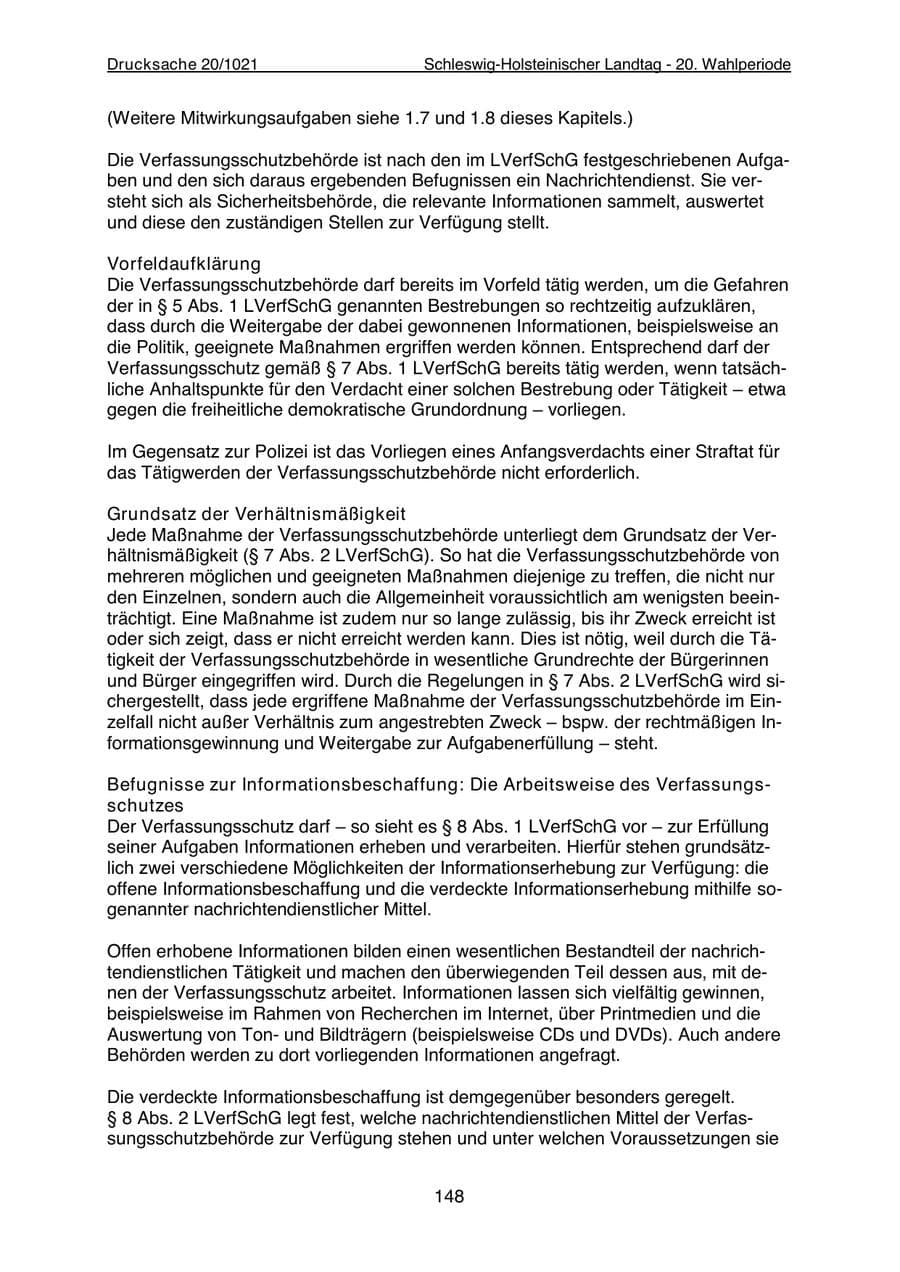 Seite 150 des Verfassungsschutzbericht 2022 Schleswig-Holstein