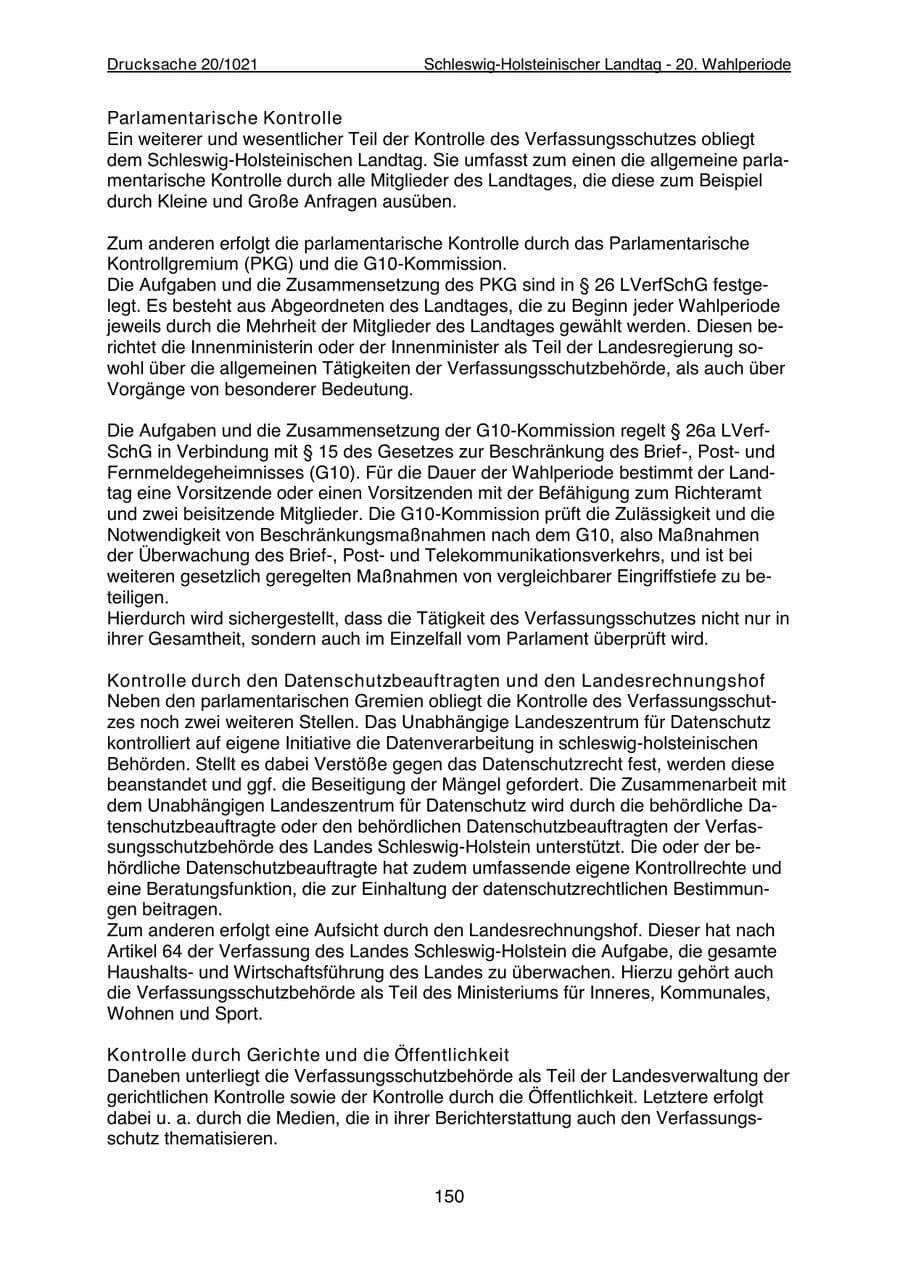 Seite 152 des Verfassungsschutzbericht 2022 Schleswig-Holstein