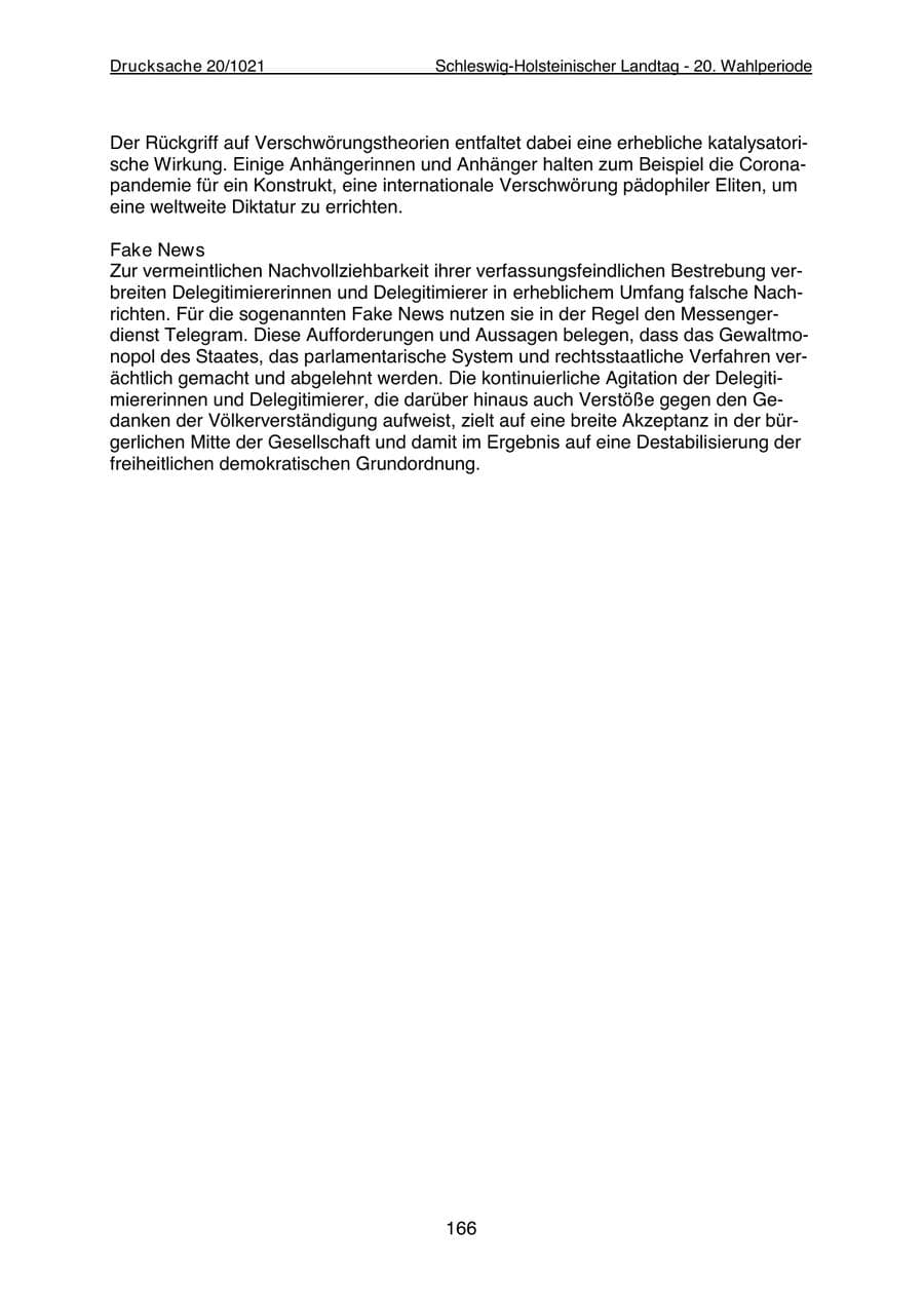 Seite 168 des Verfassungsschutzbericht 2022 Schleswig-Holstein