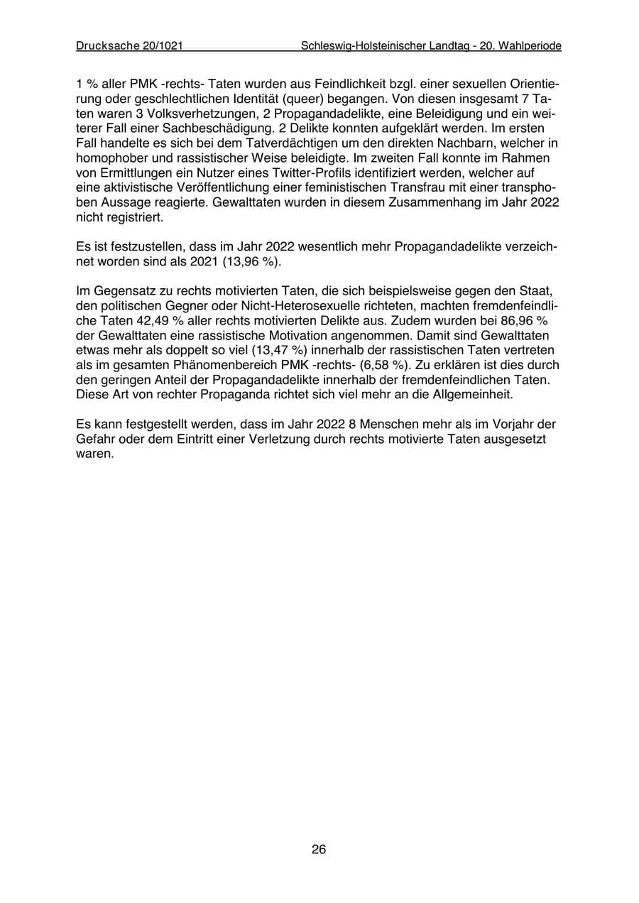 Seite 28 des Verfassungsschutzbericht 2022 Schleswig-Holstein