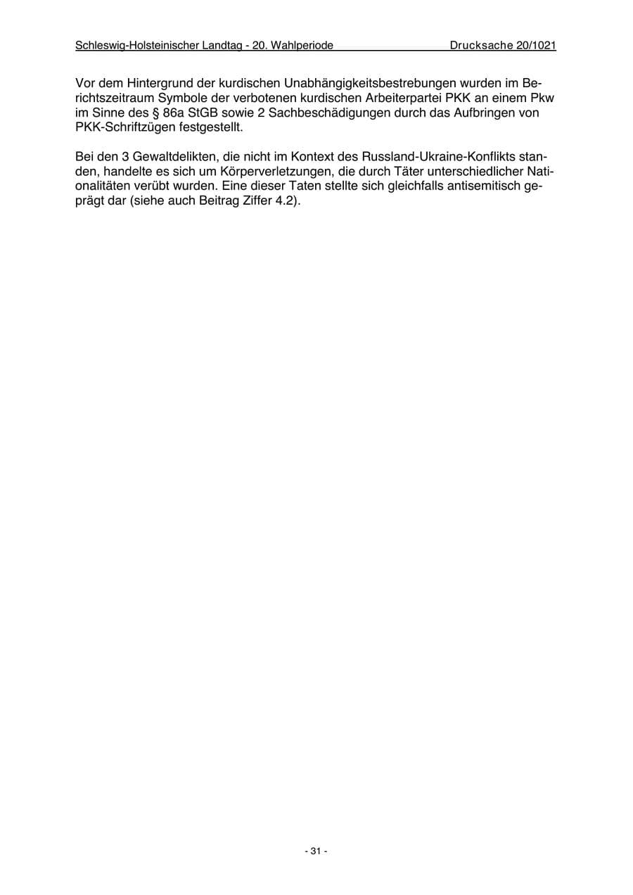Seite 33 des Verfassungsschutzbericht 2022 Schleswig-Holstein