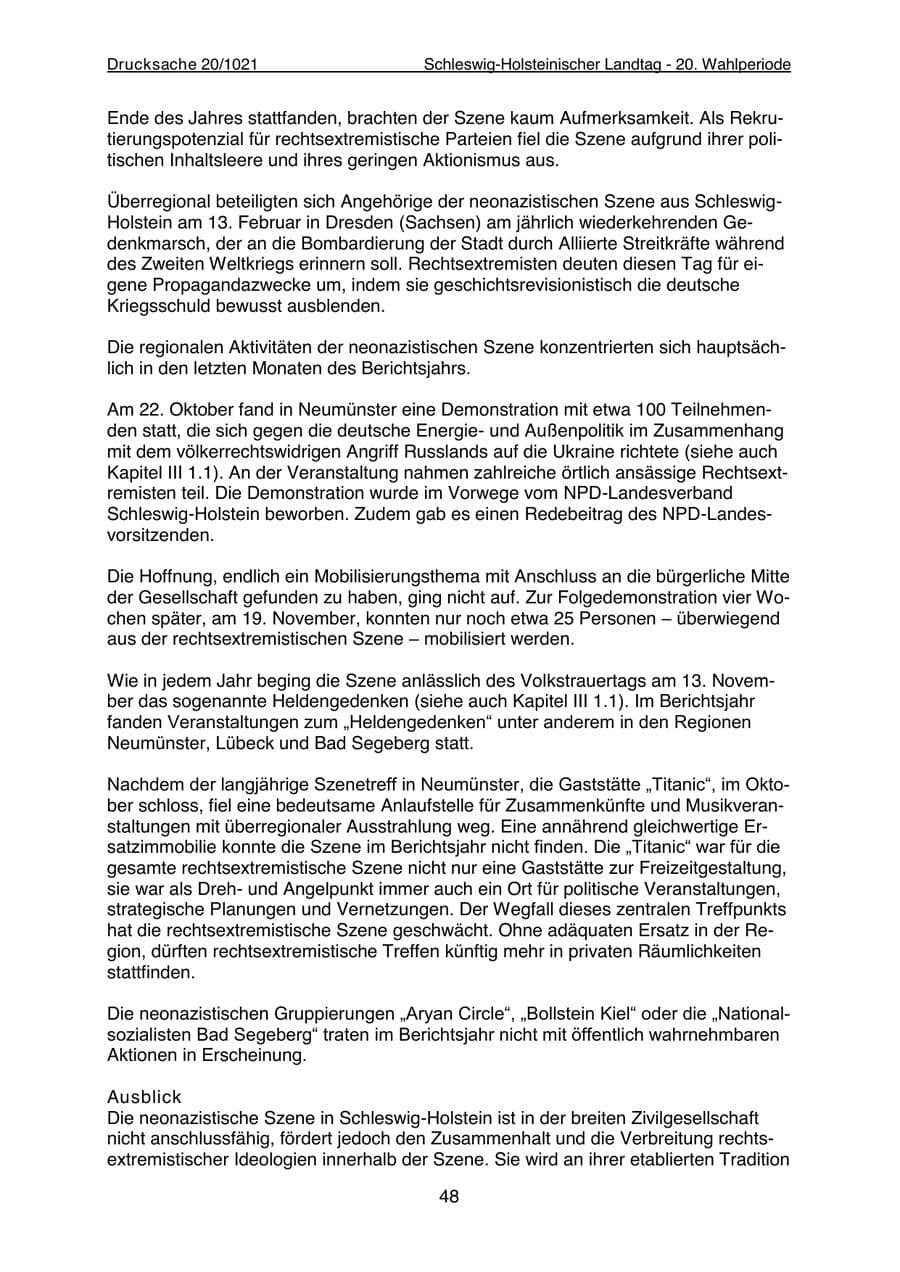 Seite 50 des Verfassungsschutzbericht 2022 Schleswig-Holstein