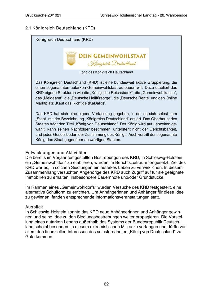 Seite 64 des Verfassungsschutzbericht 2022 Schleswig-Holstein