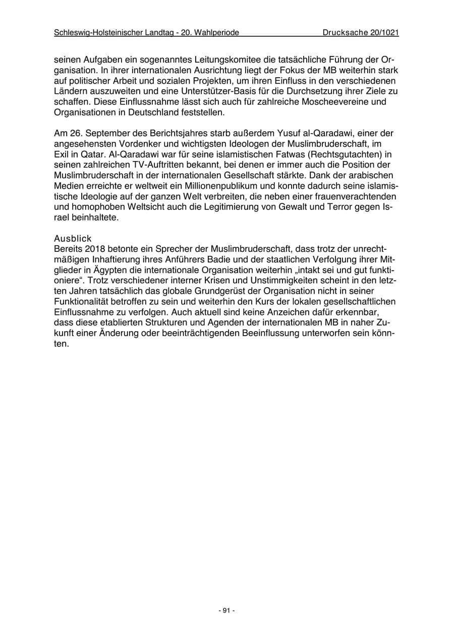 Seite 93 des Verfassungsschutzbericht 2022 Schleswig-Holstein