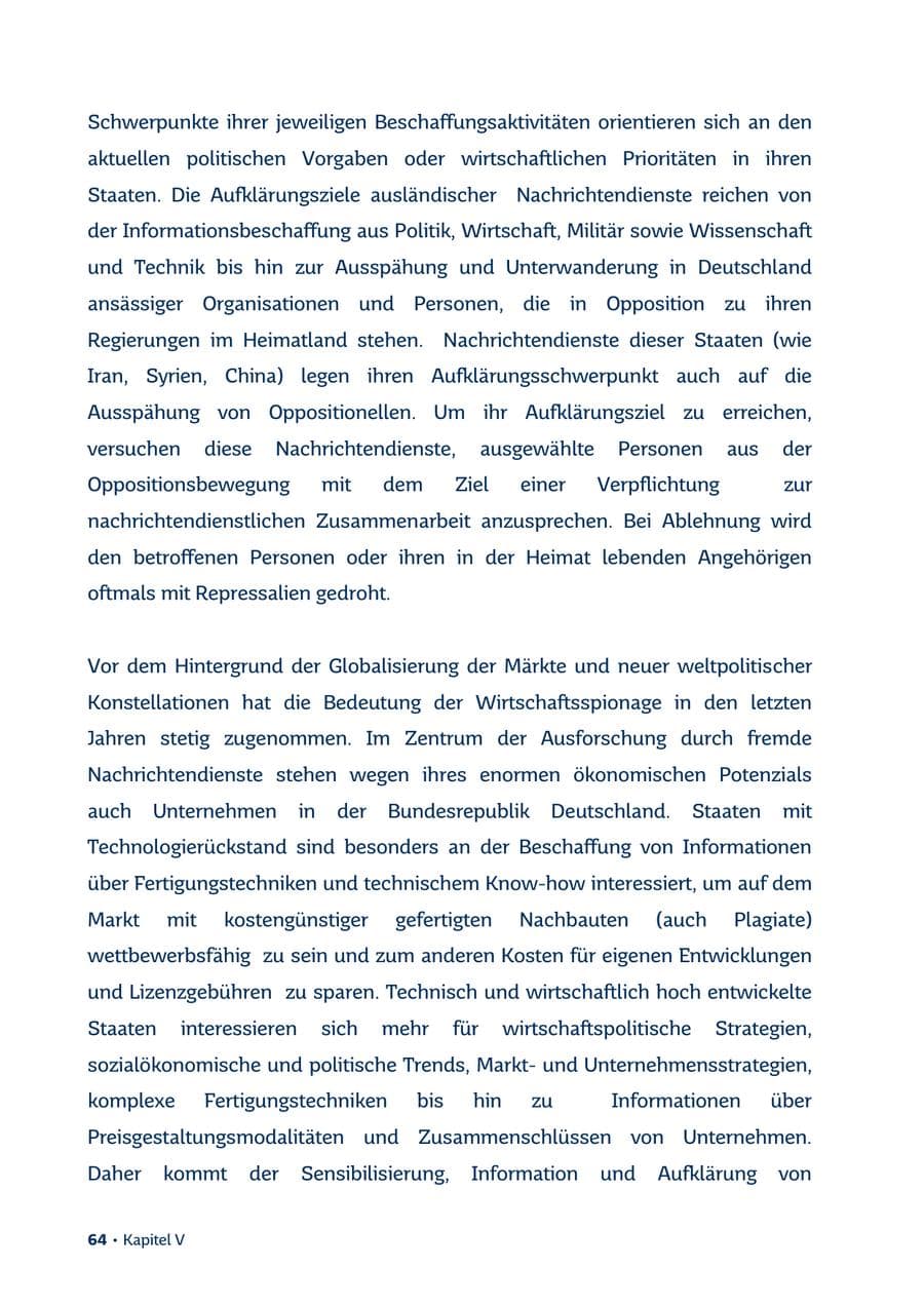 Seite 64 des Verfassungsschutzbericht 2013 Saarland