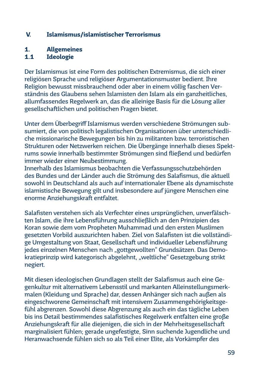 Seite 59 des Verfassungsschutzbericht 2015 Saarland