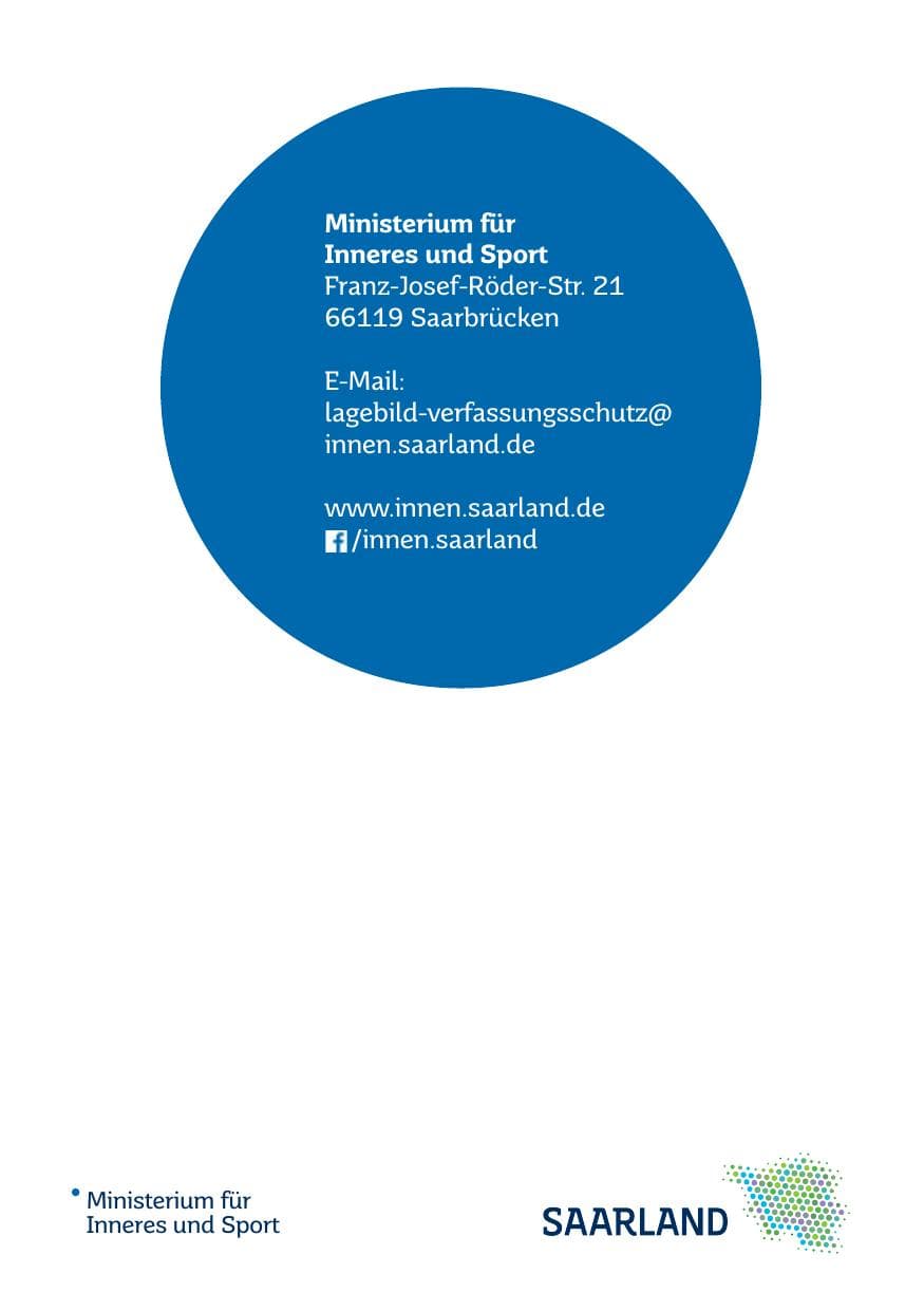 Seite 72 des Verfassungsschutzbericht 2015 Saarland