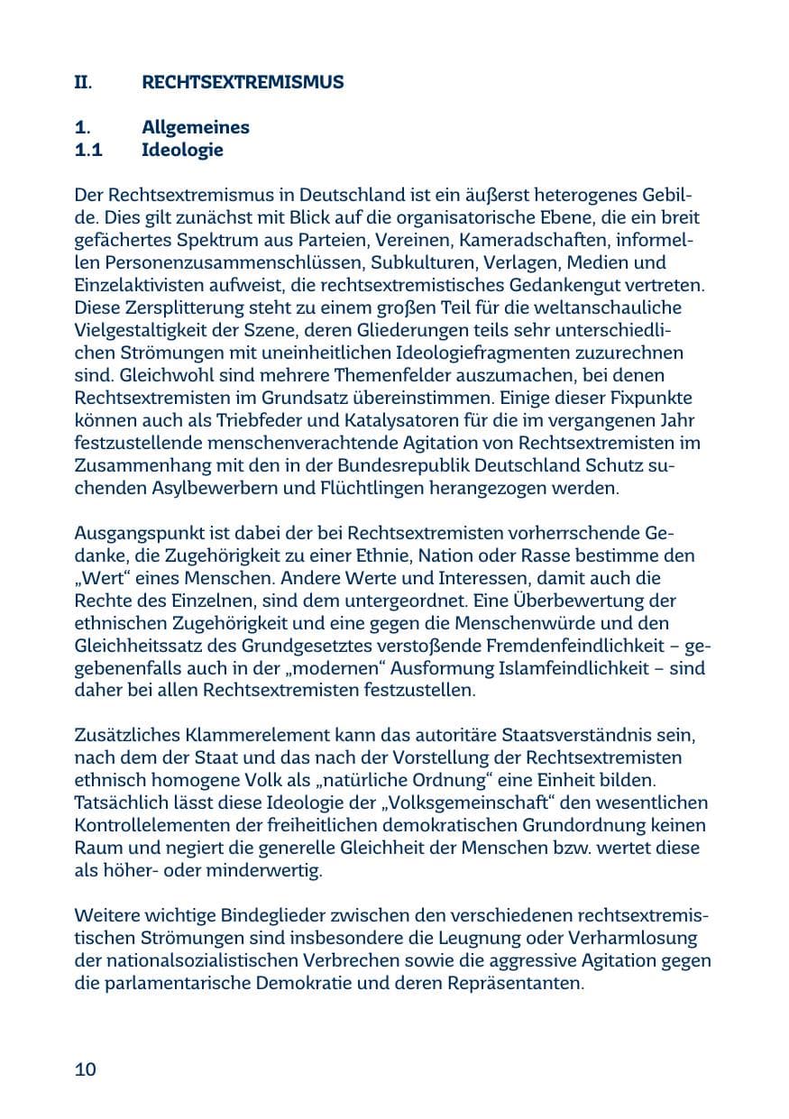 Seite 10 des Verfassungsschutzbericht 2015 Saarland