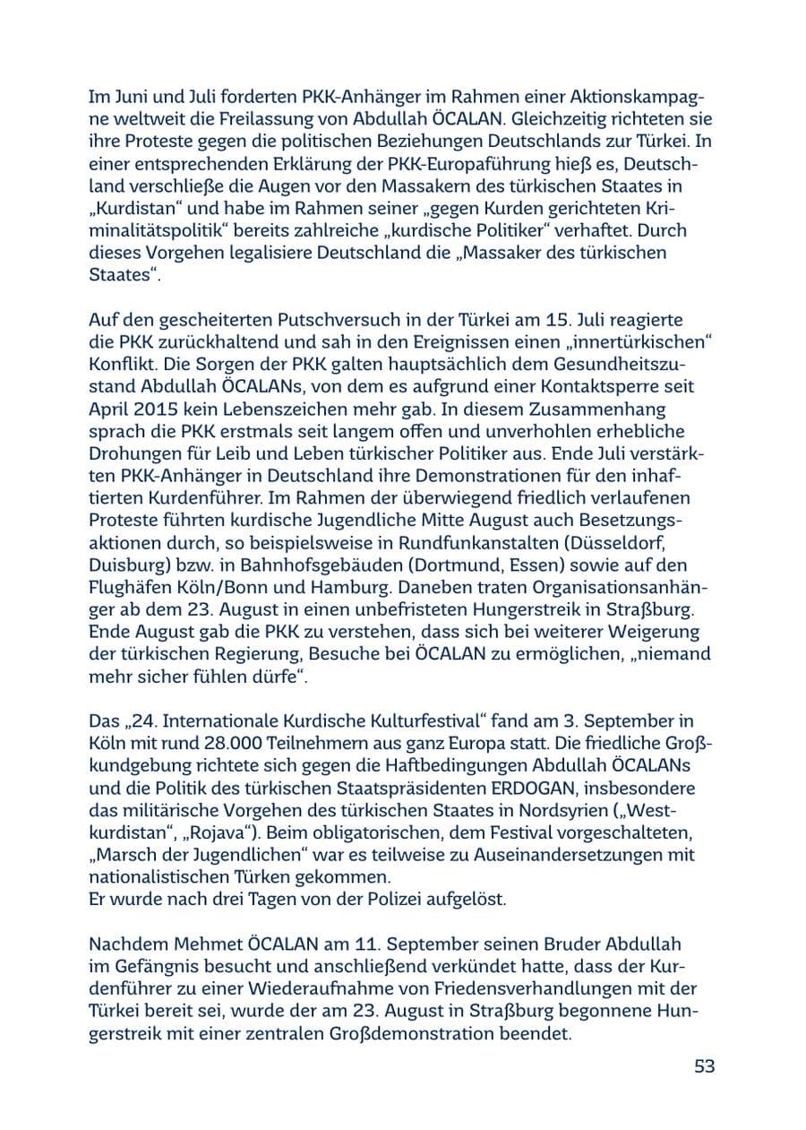 Seite 53 des Verfassungsschutzbericht 2016 Saarland