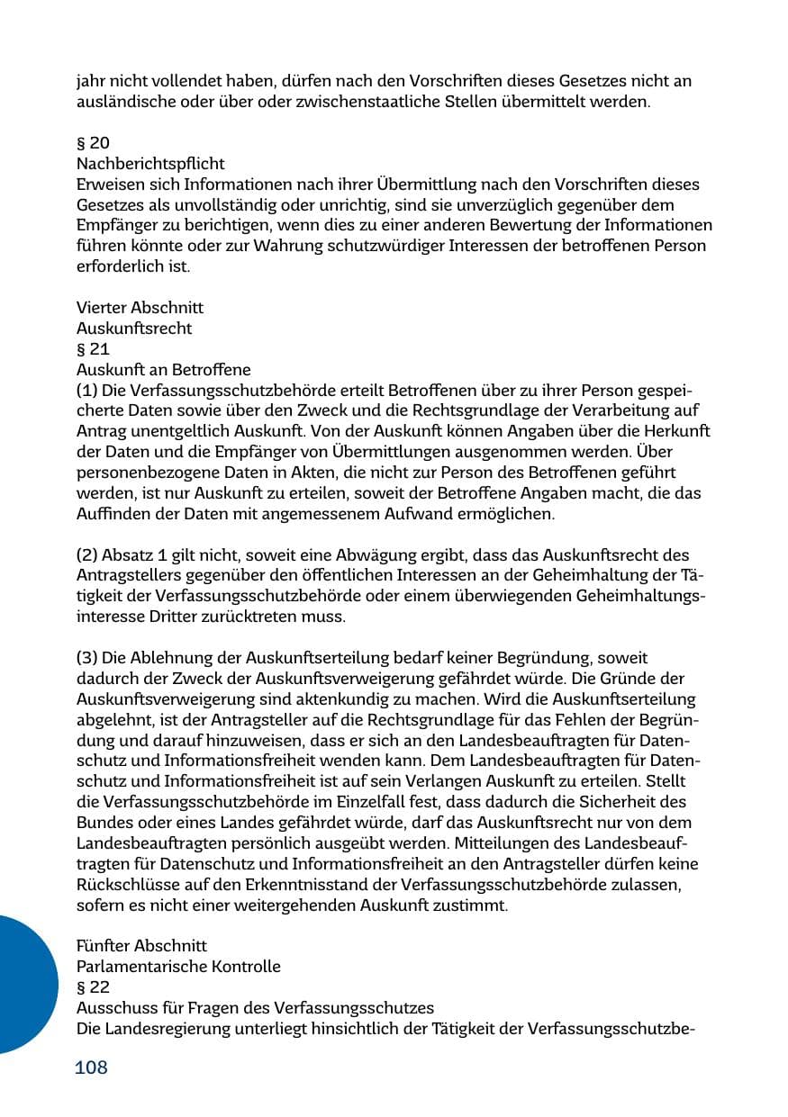Seite 108 des Verfassungsschutzbericht 2017 Saarland