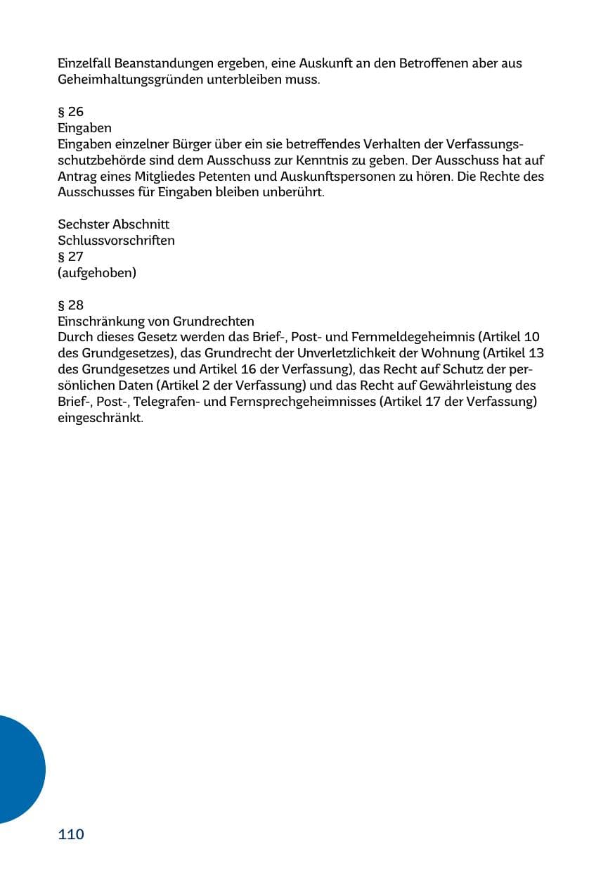 Seite 110 des Verfassungsschutzbericht 2017 Saarland