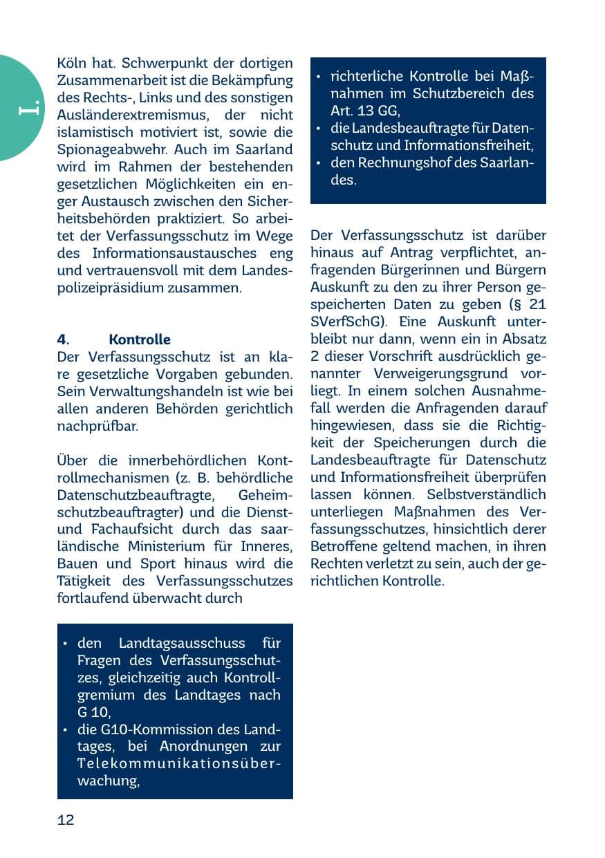 Seite 12 des Verfassungsschutzbericht 2017 Saarland