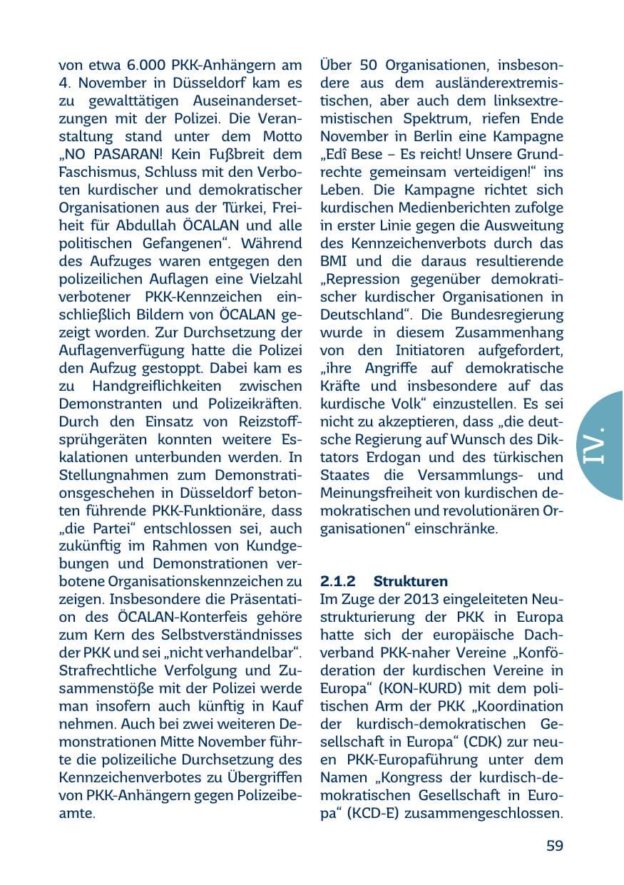 Seite 59 des Verfassungsschutzbericht 2017 Saarland