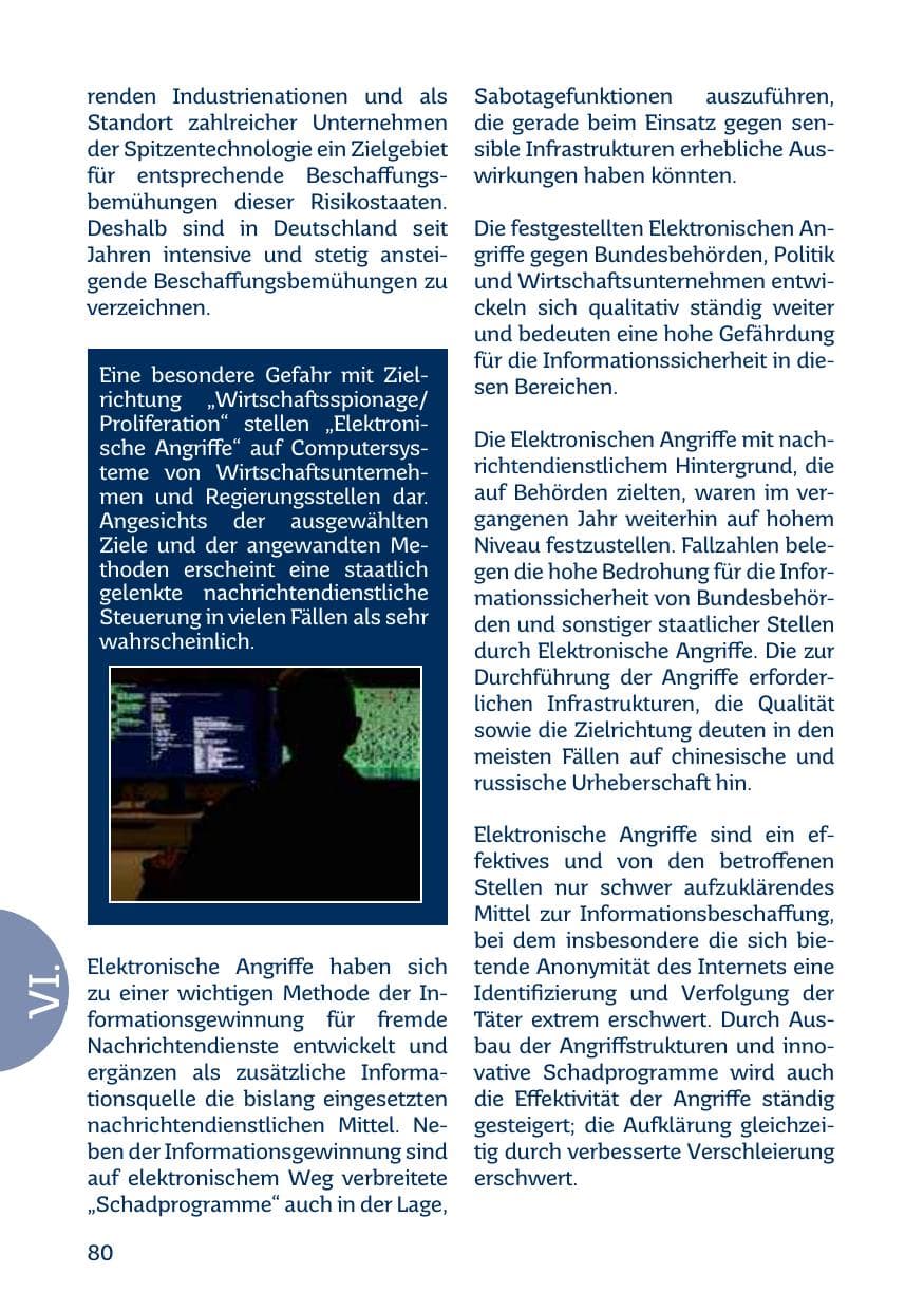 Seite 80 des Verfassungsschutzbericht 2017 Saarland