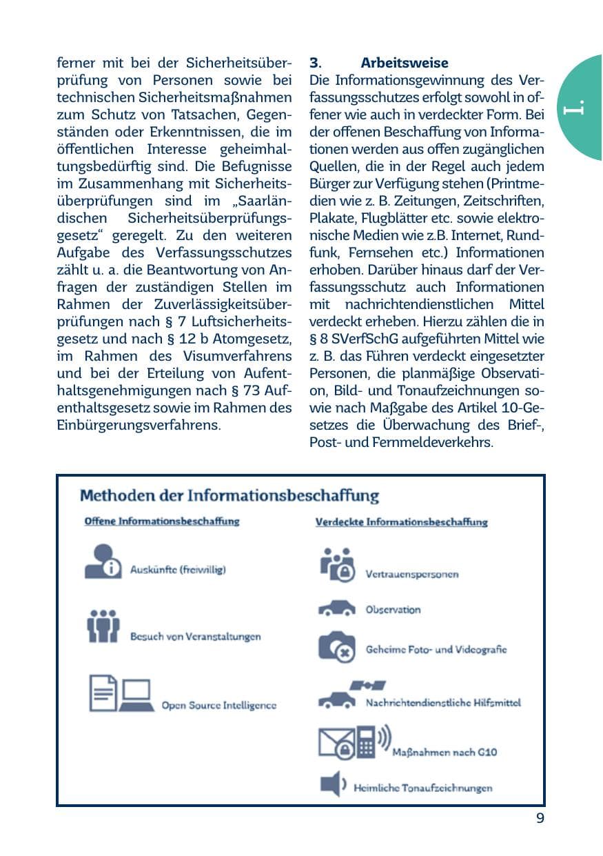 Seite 9 des Verfassungsschutzbericht 2017 Saarland