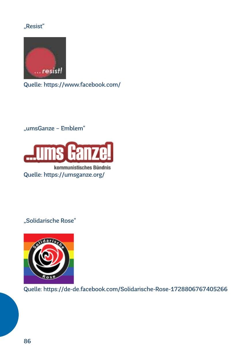 Seite 86 des Verfassungsschutzbericht 2017 Saarland