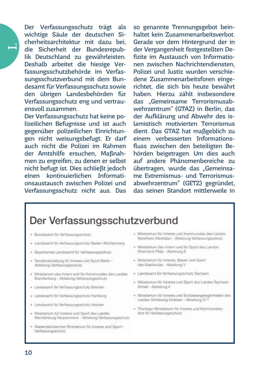Seite 10 des Verfassungsschutzbericht 2017 Saarland