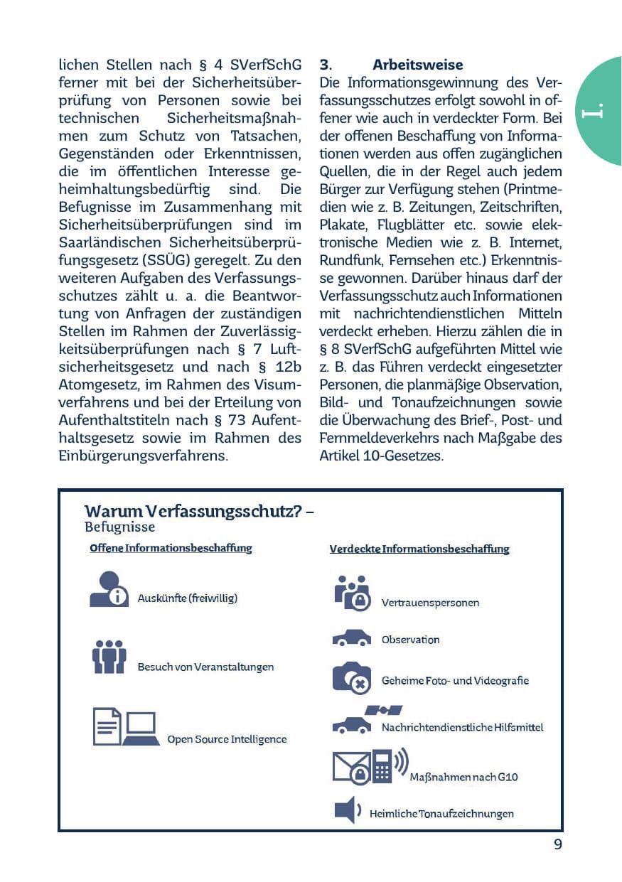 Seite 11 des Verfassungsschutzbericht 2018 Saarland